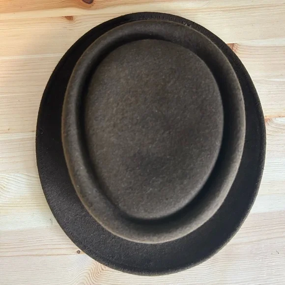 Stetson Cranston Pork Pie Men's Hat in Chocolate Wool Felt Size Medium - Picture 5 of 7